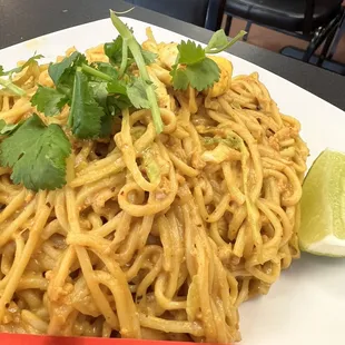 Noodle salad, served cold, so tasty