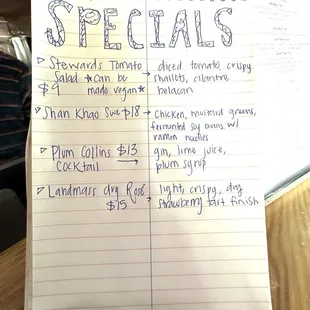 Late summer specials 8/24