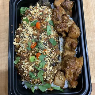 a meal in a plastic container