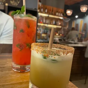 Can't remember the names of these alcoholic beverages, but they were delicious!