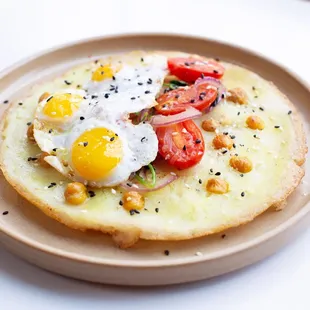 a plate of food on a table