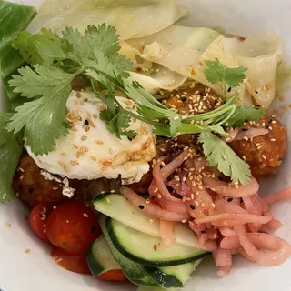 Lemongrass Pork Meatballs Bowl