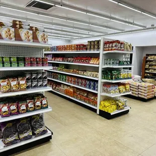 a variety of products on shelves