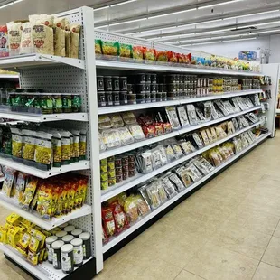 a variety of products on shelves