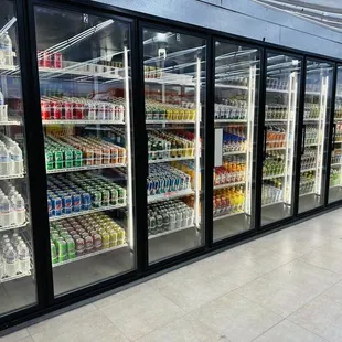 a refrigerated refrigerator in a store