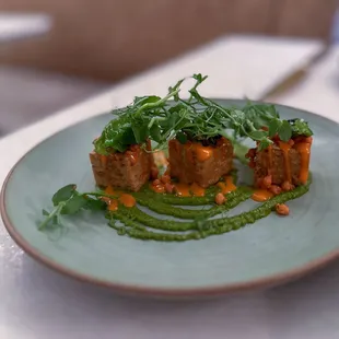 CHANA MASALA PANISSE green garlic chutney, tomato tukku, shishito peppers