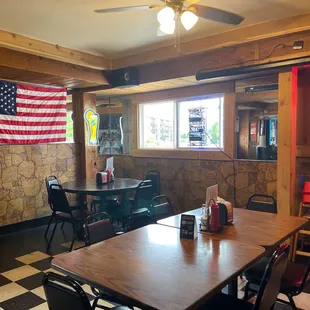 Seating area.  Cool local vibe.   Great daily specials.