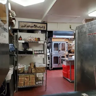 the kitchen