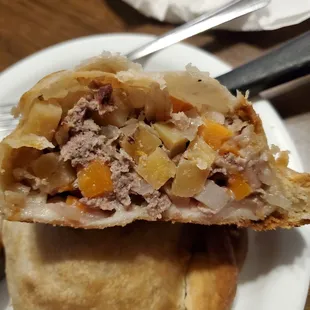a half eaten sandwich