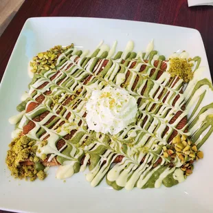 Crepe pistachio