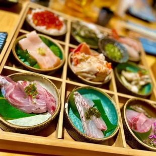 Omakase Sushi, sashimi, 9/10