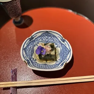 Sunomono (Vinaigrette Dish) - geoduck with agar jelly