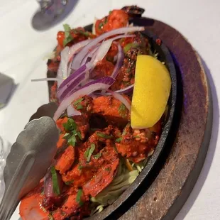 Tandoori Shrimp sizzle