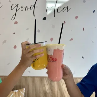 Kids loved their drinks.