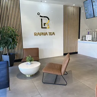 he front desk and lounge area