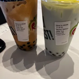 Golden Boba Thai Tea Swirl Slush