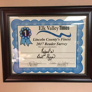 Rafaels has the best pizza in town