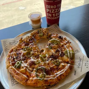 SO GOOD ! Never disappoints Buffalo Chicken Pizza