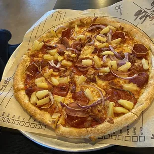 14&quot; Hawaiian add pepperoni