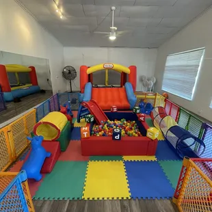 Rainbow Package 1 with matching toddler bounce house