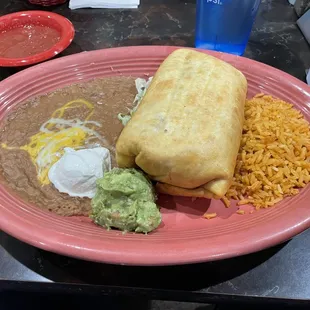 Shredded beef chimichanga