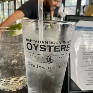 drink, oysters and mussels