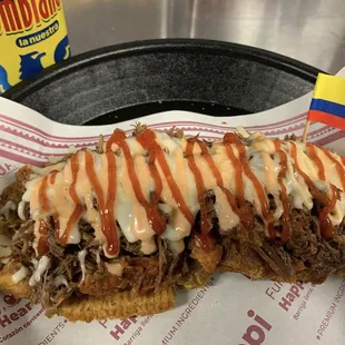 a pulled pork sandwich