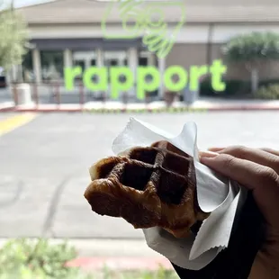 Fresh baked croffle - best in the world.