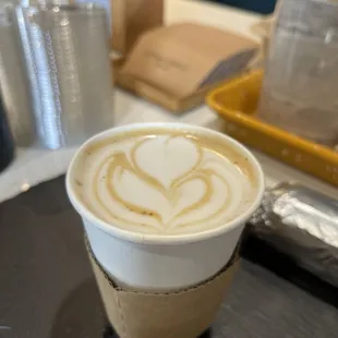 spanish flat white with almond milk