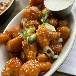 Szechuan cauliflower bites