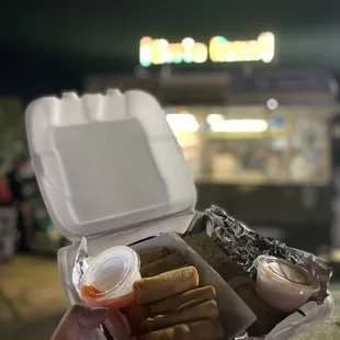 Great chicken and tamales