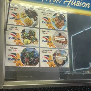the menu