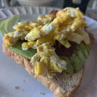 Avocado Toast with Bacon and Egg