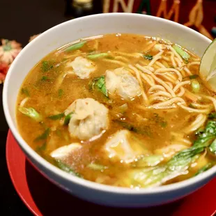 Hotpot Momo and Noodles Soup, a delicacy!