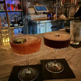 Chili Grapefruit Gimlet and Brown Sugar Bourbon Espresso Martini
