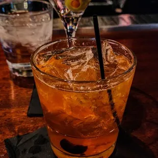 Happy Hour Ol Fashioned and Martini