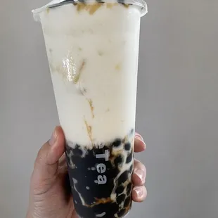 Carmalized Brown Sugar milk with Brown sugar boba