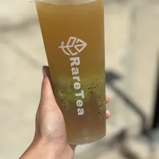 Kiwi Fruit Tea w/ Aiyu Jelly -- 50% sugar