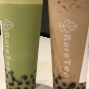 Matcha green tea and Okinawa tea