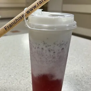 Strawberry snow cream