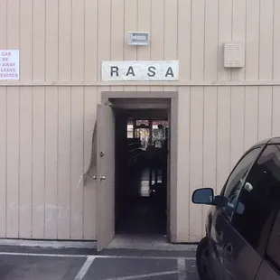 Back side of Rasa Indian Grocery with free parking for our customers.