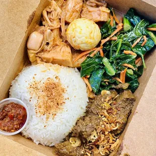 Beef Rendang Rice Platter