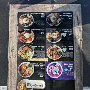 ramen and noodles, menu