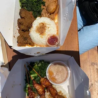 Chicken Satay Rice Platter