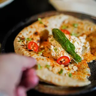 Chili cheese naan