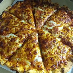 Cleveland mini-vaca'y late night hotel eats--cheap cheese pizza wins! :-D Medium cheese pizza; 2 for $23.98 on DoorDash Pickup.