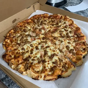 a pizza in a box