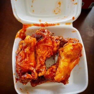 Wings with bbq sauce
