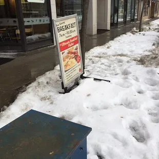 outside