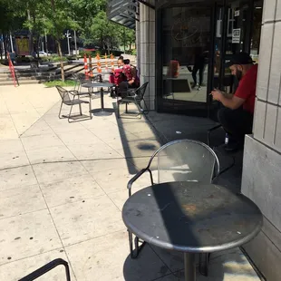 Terrible smell before entry due to employee at right smoking just outside entrance!